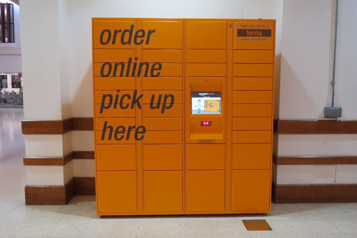 Amazon lockers offer convenient "click and collect" shopping