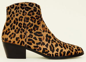 Tan leopard boots